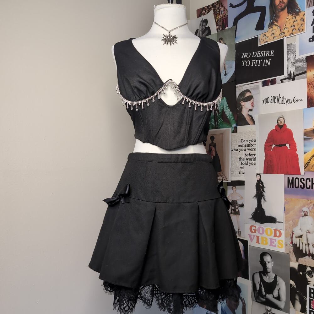 Rhinestone Gothic Bustier Top